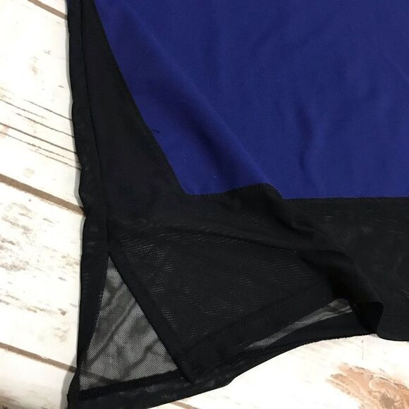 Fabletics Valencia Short-Sleeve Tee Top Blue Black Size Medium - Picture 4 of 9